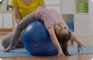 Aula de pilates para crianças